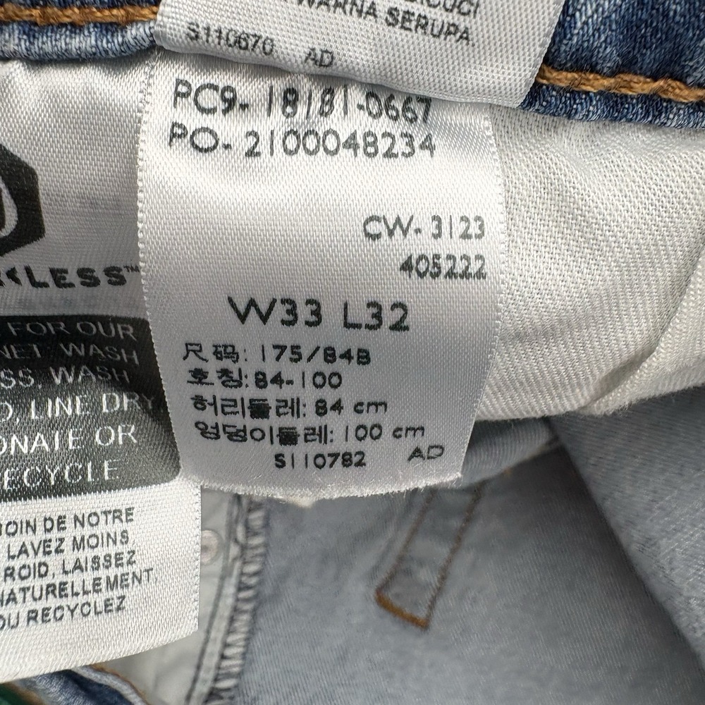 Levi's 541 Athletic Taper Men's Jeans Light Wash Blue Stretch Denim W33 L32 - Picture 6 of 9
